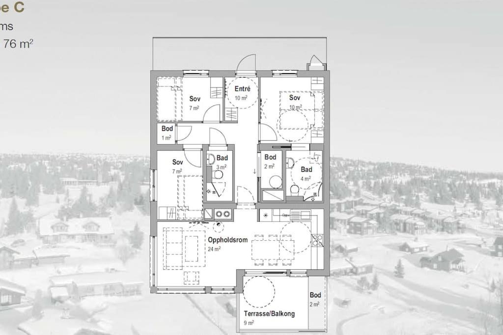 شقة Beautiful Penthouse With Panoramic View At Sjusjoen المظهر الخارجي الصورة